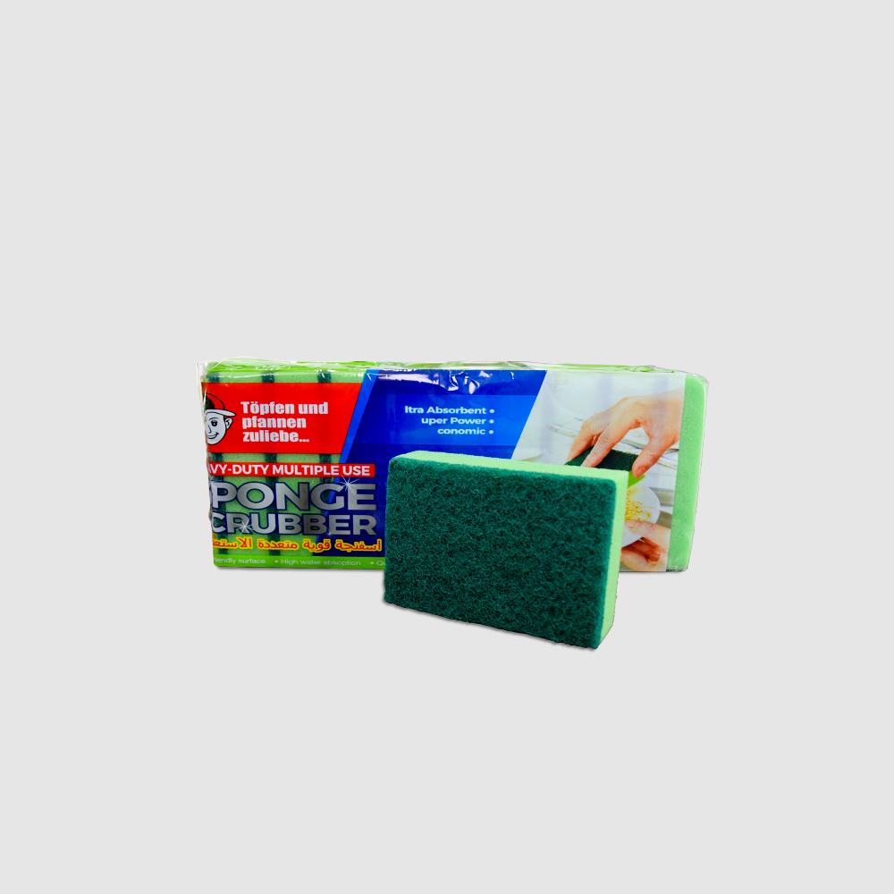 Sponge with scourer Green