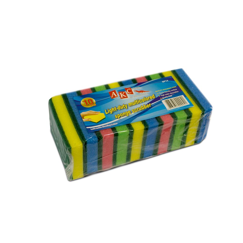 Multi-Color Sponge With Scourer 12.2 x 8.2 cm