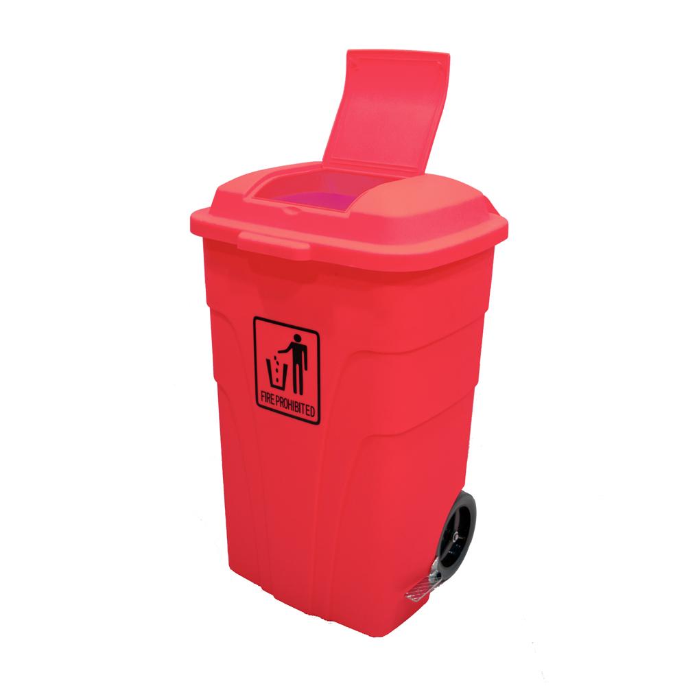 AKC Plastic Trash Bin | 240LTR | RED
