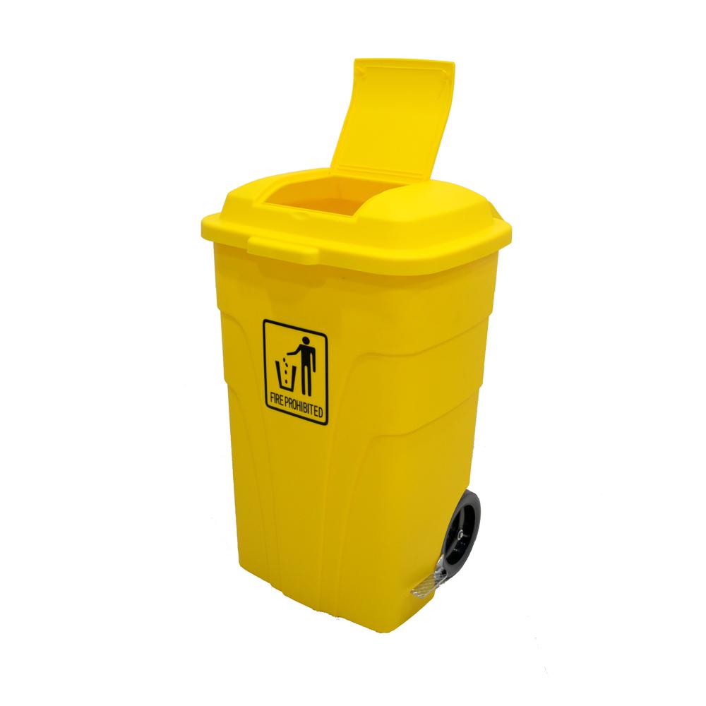 AKC Plastic Trash Bin | 120LTR | YELLOW